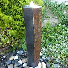 Large Basalt Column Water Feature with Plinth