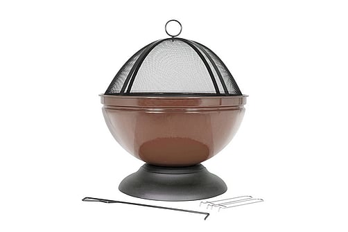 Globe Steel Firepit with Grill
