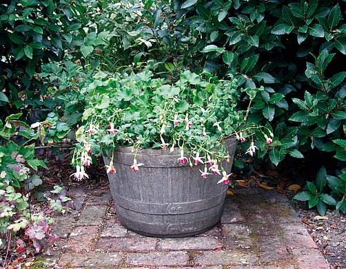 Barrel Tub Stone Garden Vase