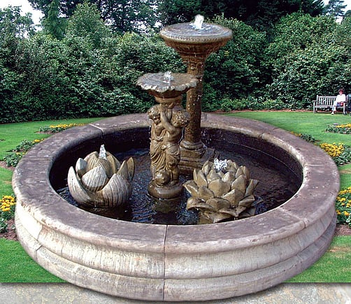 Stone Garden Half Pool Surround