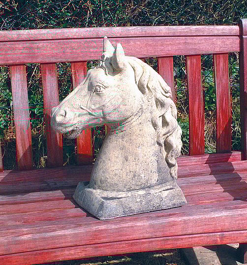 Horses Head Stone Statue