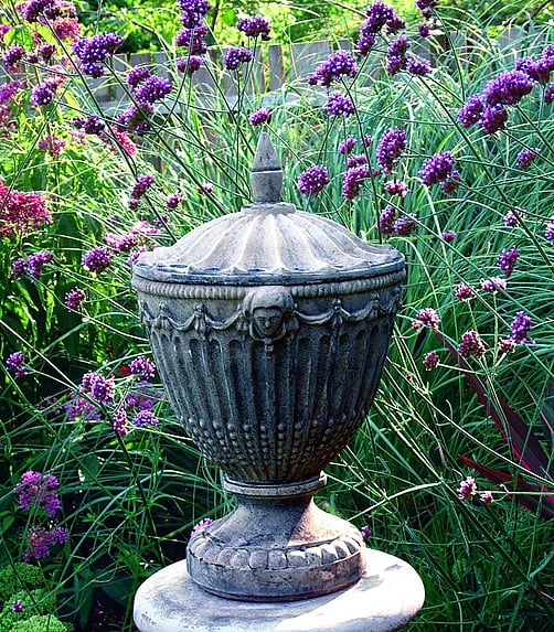 Olympic Stone Garden Urn with Lid