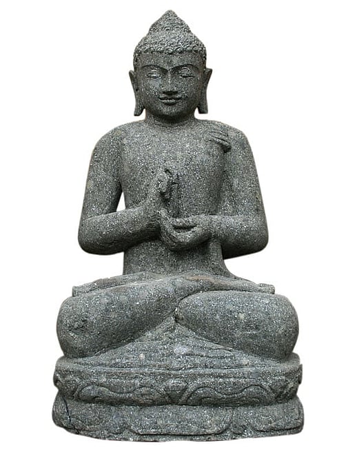 Seated Teaching Indian Buddha Stone Ornament