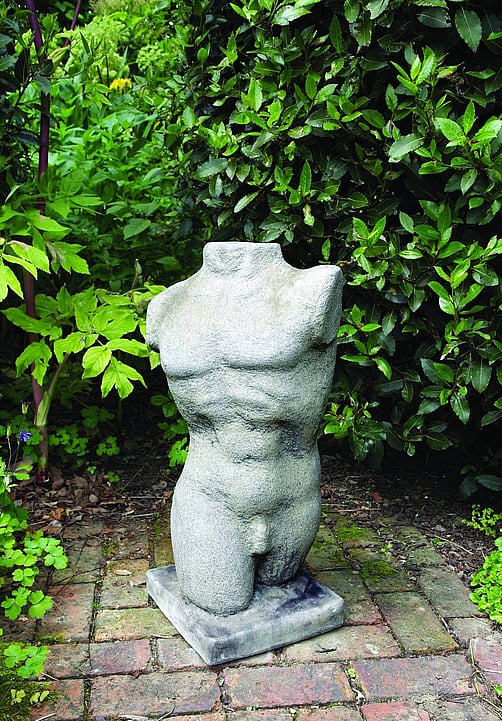 Male Torso Garden Statue