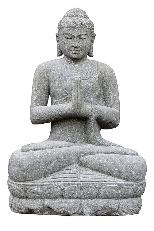 Seated Greetings Indian Buddha Stone Ornament