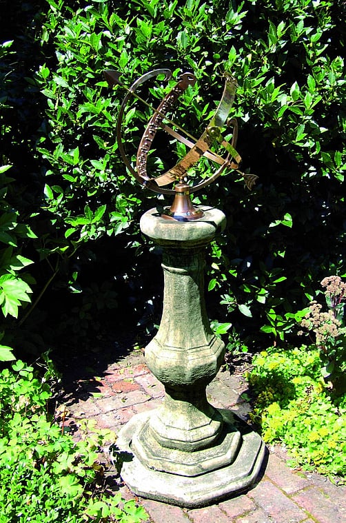 Large Armillary on Stone Garden Pedestal