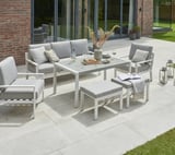 Handpicked Titchwell Garden Lounge Set with Standard Table White