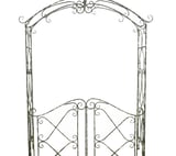 Fluted Metal Garden Arch with Gates