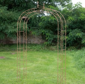 Rusted Gothic Metal Garden Arch