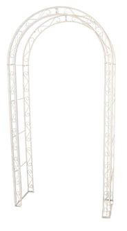 Cream Iron Antiqued Metal Garden Arch