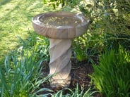 Twirling Column Rainbow Sandstone Birdbath