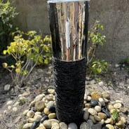 Slate Column with Stainless Steel Water Feature