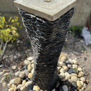 Twisted Slate Column Water Feature 90cm