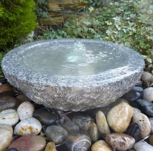 Small Babbling Bowl Grey Granite Water Feature