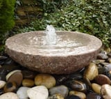 Babbling Bowl Pink Granite Water Feature