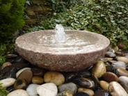 Babbling Bowl Pink Granite Water Feature