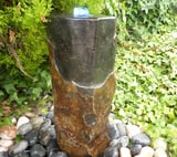 Small Polished Basalt Column Water Feature with Plinth