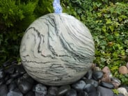 Wave Polished Granite Sphere Water Feature