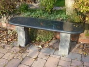 Acton Dark Grey Granite Garden Bench