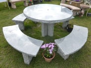 Enfield Granite Garden Table and Bench Set