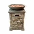 Radiant Stone Look Gas Fire Pit Back