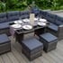 Radiant 9 Seat Rattan Corner Suite Grey