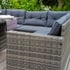 Radiant 9 Seat Rattan Outdoor Corner Suite Grey 27305