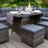 Radiant 9 Seat Rattan Corner Suite GreyTable