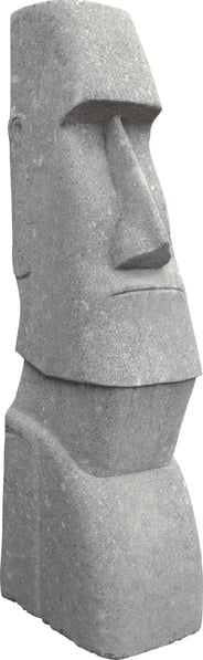 Large Stone Moai Head Ornament