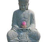 Small Seated Japanese Buddha Stone Ornament