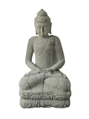 Seated Meditating Indian Buddha Stone Ornament