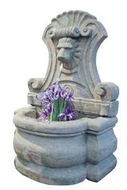 Medium Venetian Lion Stone Wall Fountain