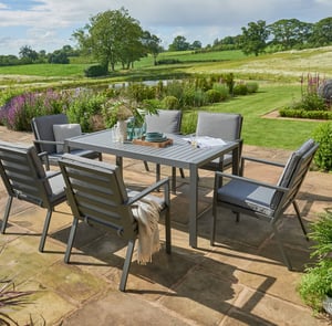 Handpicked Titchwell 6 Seat Outdoor Dining Set in Grey