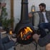 Extra Large Murcia Steel CHarcoal Chimenea with Grill