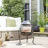 Large Leon Steel Patio Chimenea