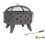 Diamond Steel Firepit with Grill