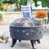 Diamond Steel Garden Firepit with Grill