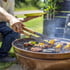 Globe Steel Firepit BBQ with Grill