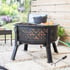 Moresque Steel Garden Firepit with Grill