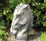 Equine Stone Finial Statue
