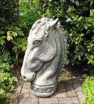 Equine Stone Finial Statue