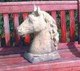Horses Head Stone Statue