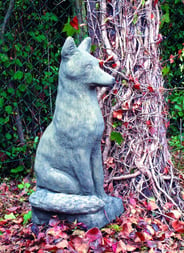 Large Stone Fox Statue