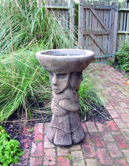 Aztec Stone Birdbath