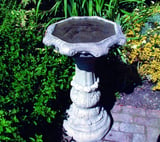 Classical Stone Birdbath with Ornate Bowl
