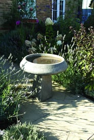 Pure And Simple Stone Birdbath