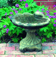 Shell Stone Birdbath