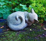 Napping Cat Statue