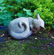 Napping Cat Statue