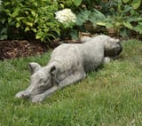 Resting Whippet Garden Statue